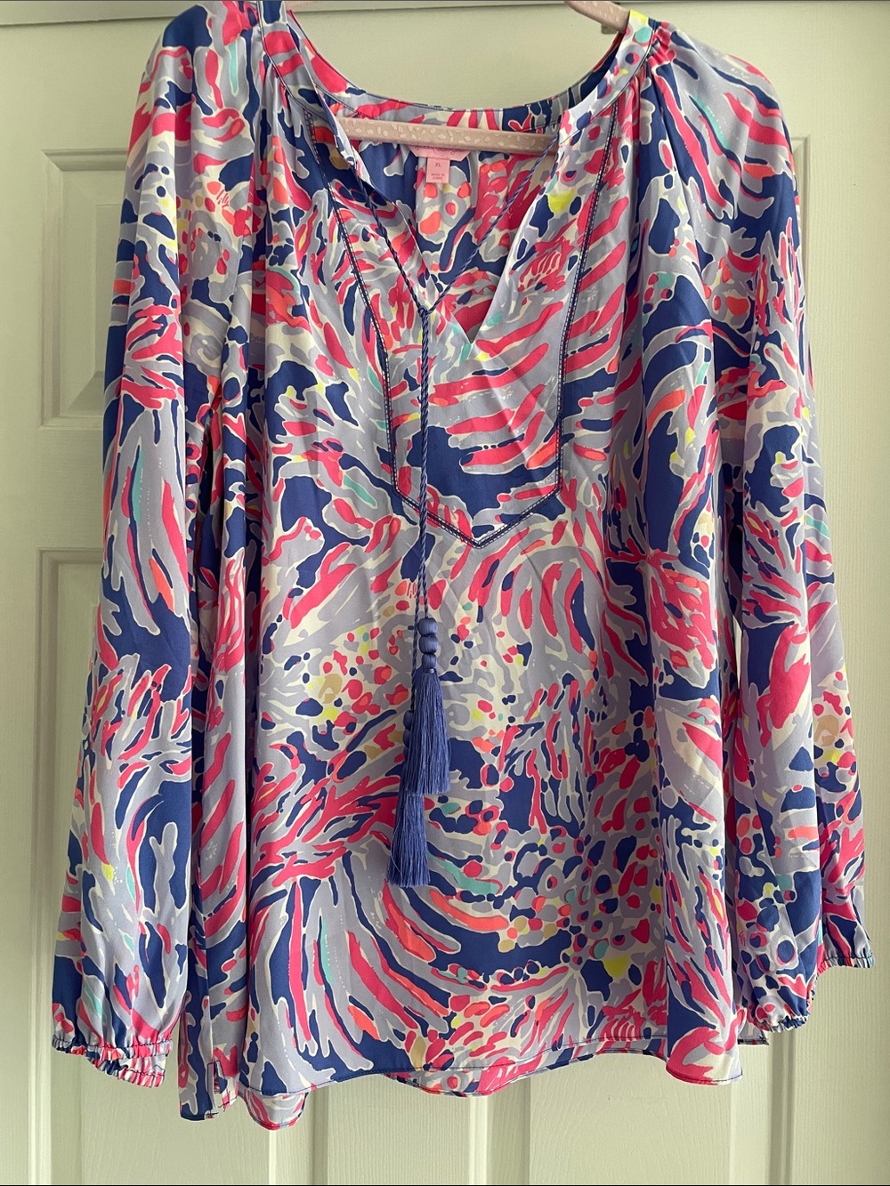 Lilly Pulitzer XL Silk Blouse
